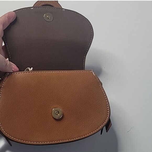 NEW PURSE / BELT BAG NEW RACHEL ZOE CROSSBODY COGNAC VEGAN LEATHER TRAVEL NWT - Picture 6 of 7